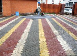 Тротуарная плитка цветная
